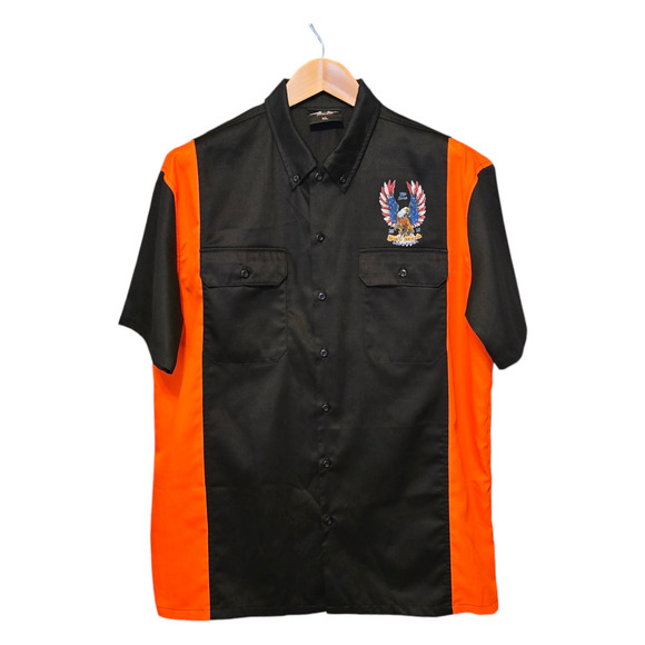 Daytona Beach Bike Week 2019 Shirt Mens XL Black Orange Biker Eagle Rally - Picture 1 of 13